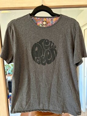 Pretty Green Women’s Gretton Mod Signature T-shirt size Medium M 100% Cotton Gre